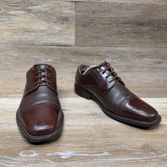 Giorgio Brutini Hi Shine/Grain Brown Leather Cap Toe Oxfords Men's Size … - Picture 6 of 7